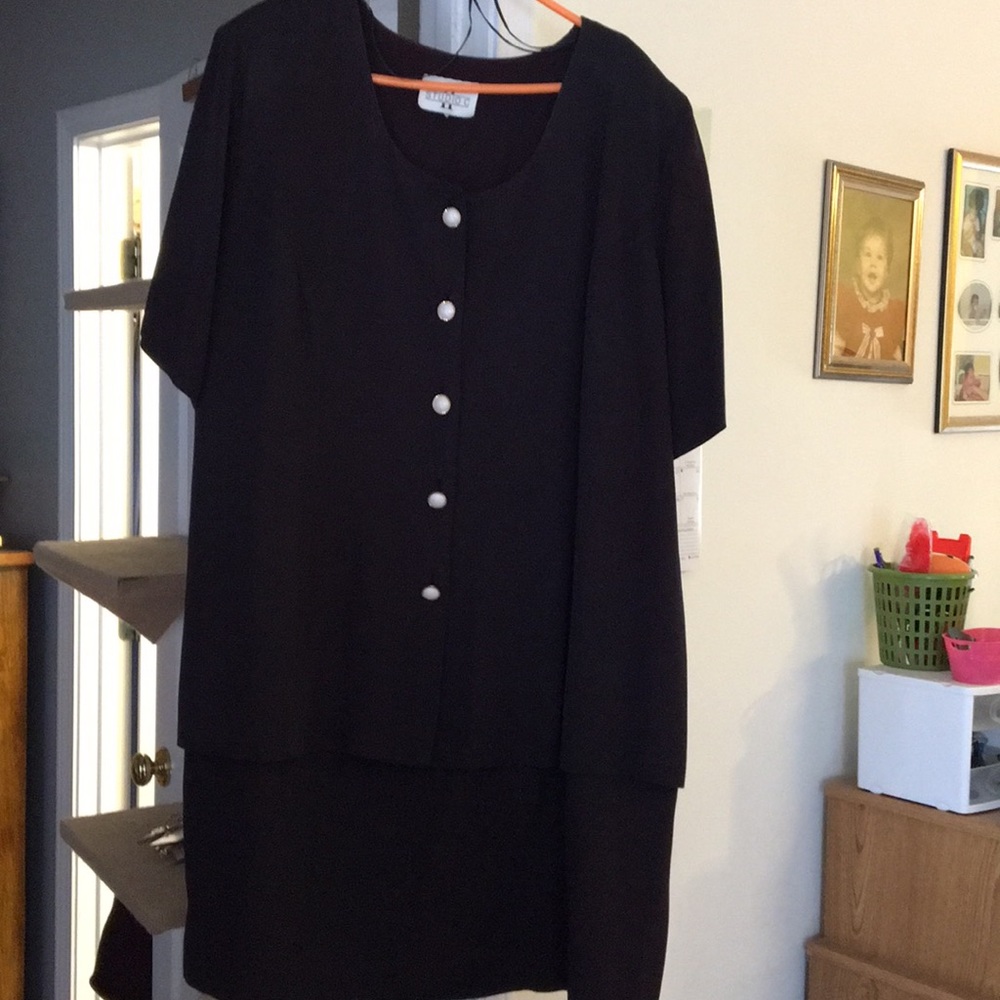 Dark brown size 22 one piece dress by Studio IIC.